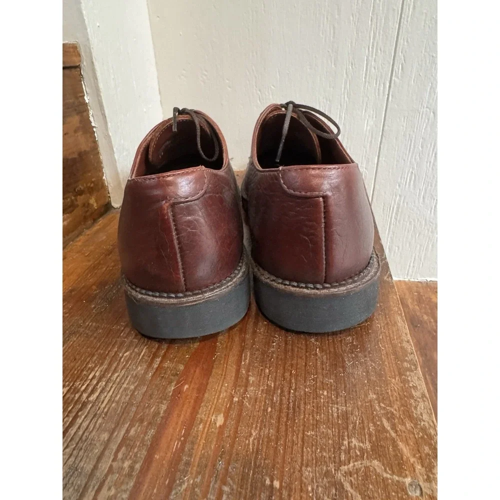 H.S. Trask Gallatin 1001 Bison Leather Derby Shoes Oxblood Brown Sz 11 M USA